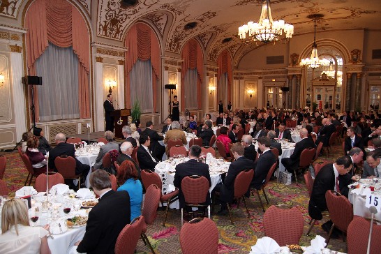 The Taipei Economic and Cultural Office in Canada hosts “Taiwan Night 2013” in celebration of Lunar New Year on February 26 at Fairmont Chateau Laurier.  Dr. Chih-Kung Liu, ROC (Taiwan) Representative to Canada, speaks to the 200 some honourable guests.