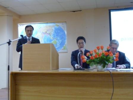 陳大使以「俄羅斯青年在台灣的新機會」為題發表演說。